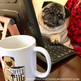 Pug Dog with Coffee Mug / Mug