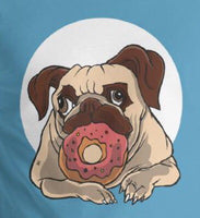 Pug with donut | Short-Sleeve Unisex T-Shirt