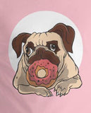 Pug with donut | Short-Sleeve Unisex T-Shirt