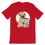 Pug Dog with Coffee Mug / Premium Short-Sleeve Unisex T-Shirt