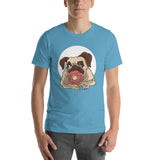 Pug with donut | Short-Sleeve Unisex T-Shirt