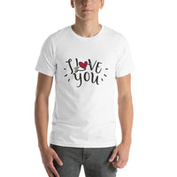 I Love You with Heart / Premium Short-Sleeve Unisex T-Shirt