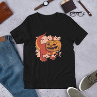 Halloween Pumpkin Dinosaur / Premium Short-Sleeve Unisex T-Shirt