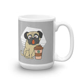 Pug Dog with Coffee Cup / Mug