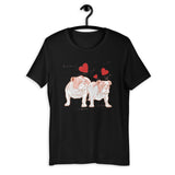 English Bulldogs Hearts / Premium Short-Sleeve Unisex T-Shirt