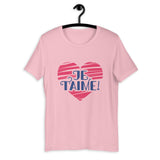 Je T'aime (I Love You) with Heart / Premium Short-Sleeve Unisex T-Shirt