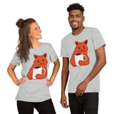 Cat Holding Mug / Premium Short-Sleeve Unisex T-Shirt