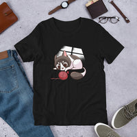 Cute Cat Playing with Yarn Ball / Premium Short-Sleeve Unisex T-Shirt