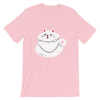 Coffee Cup Cat / Premium Short-Sleeve Unisex T-Shirt