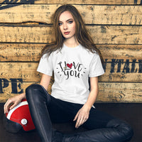 I Love You with Heart / Premium Short-Sleeve Unisex T-Shirt