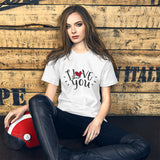 I Love You with Heart / Premium Short-Sleeve Unisex T-Shirt