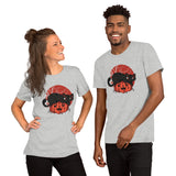 Halloween Spooky Cat on Pumpkin / Premium Short-Sleeve Unisex T-Shirt