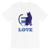 Coffee, Cat, Love / Premium Short-Sleeve Unisex T-Shirt