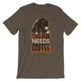 Bear Needs Coffee / Premium Short-Sleeve Unisex T-Shirt