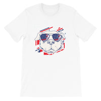 American Dog with Sunglasses / Premium Short-Sleeve Unisex T-Shirt