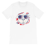 American Dog with Sunglasses / Premium Short-Sleeve Unisex T-Shirt