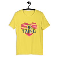 Je T'aime (I Love You) with Heart / Premium Short-Sleeve Unisex T-Shirt