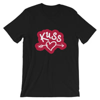 Kuss (Kiss) with Arrow Through Heart / Premium Short-Sleeve Unisex T-Shirt