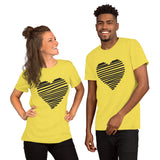 Line-Heart Silhouette / Premium Short-Sleeve Unisex T-Shirt