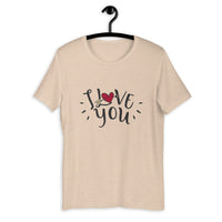 I Love You with Heart / Premium Short-Sleeve Unisex T-Shirt