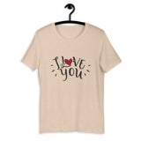 I Love You with Heart / Premium Short-Sleeve Unisex T-Shirt