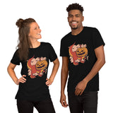 Halloween Pumpkin Dinosaur / Premium Short-Sleeve Unisex T-Shirt