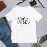 I Love You with Heart / Premium Short-Sleeve Unisex T-Shirt