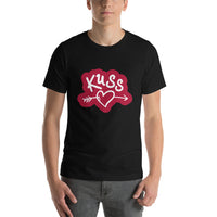 Kuss (Kiss) with Arrow Through Heart / Premium Short-Sleeve Unisex T-Shirt