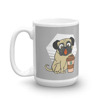 Pug Dog with Coffee Cup / Mug