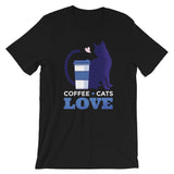 Coffee, Cat, Love / Premium Short-Sleeve Unisex T-Shirt