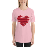 Ribbon-Wrapped Heart / Premium Short-Sleeve Unisex T-Shirt