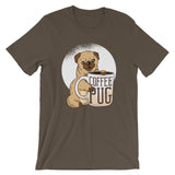 Pug Dog with Coffee Mug / Premium Short-Sleeve Unisex T-Shirt