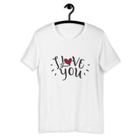 I Love You with Heart / Premium Short-Sleeve Unisex T-Shirt