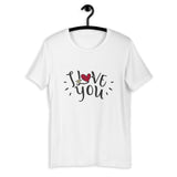 I Love You with Heart / Premium Short-Sleeve Unisex T-Shirt