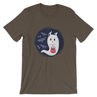 Halloween Ghost Cat / Premium Short-Sleeve Unisex T-Shirt