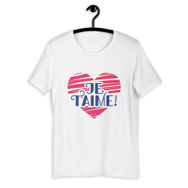 Je T'aime (I Love You) with Heart / Premium Short-Sleeve Unisex T-Shirt