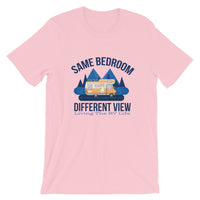 Same Bedroom Different View RV Lifestyle / Premium Short-Sleeve Unisex T-Shirt