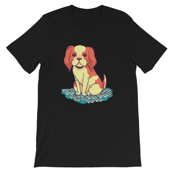 Dog on Flower / Premium Short-Sleeve Unisex T-Shirt