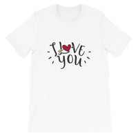 I Love You with Heart / Premium Short-Sleeve Unisex T-Shirt