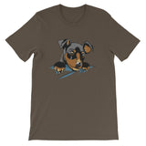 Cute Dog in Pocket / Premium Short-Sleeve Unisex T-Shirt