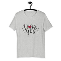 I Love You with Heart / Premium Short-Sleeve Unisex T-Shirt