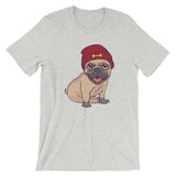 Pug with Knit Hat / Premium Short-Sleeve Unisex T-Shirt