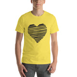 Line-Heart Silhouette / Premium Short-Sleeve Unisex T-Shirt