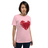 Ribbon-Wrapped Heart / Premium Short-Sleeve Unisex T-Shirt