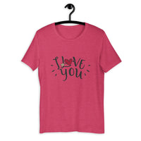 I Love You with Heart / Premium Short-Sleeve Unisex T-Shirt