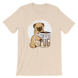 Pug Dog with Coffee Mug / Premium Short-Sleeve Unisex T-Shirt