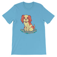 Dog on Flower / Premium Short-Sleeve Unisex T-Shirt