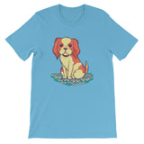 Dog on Flower / Premium Short-Sleeve Unisex T-Shirt