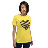 Line-Heart Silhouette / Premium Short-Sleeve Unisex T-Shirt