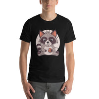 Cute Raccoon with Cookie / Premium Short-Sleeve Unisex T-Shirt